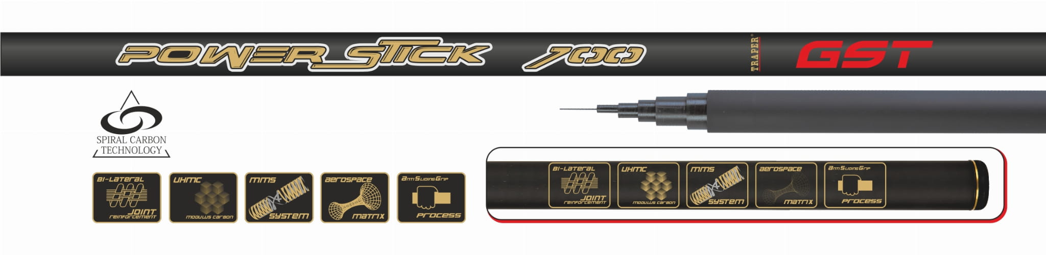 Wędka Traper Power Stick GST - 8m 90062