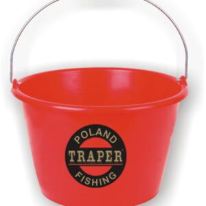 Wiadro do zanęty Traper – czerwone 17 l